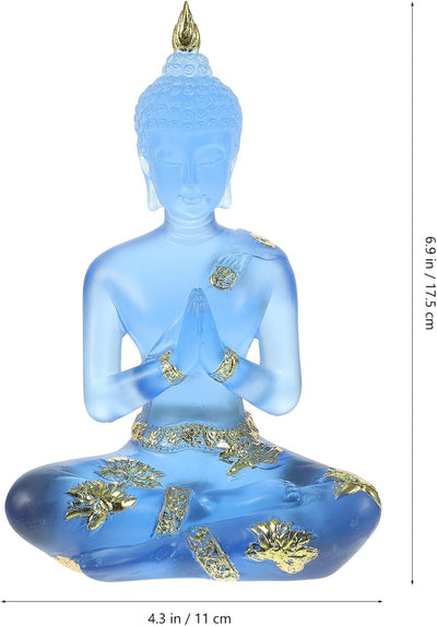 HOMSFOU Sitzende Buddha-skulptur Feng-Shui-skulptur Meditations-Buddha-Statue Gesundheits-Buddha-Sta