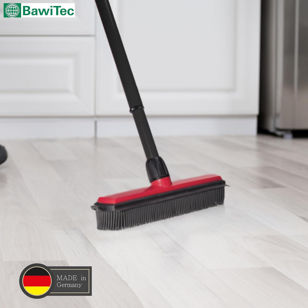 BawiTec Gummibesen Noppenbesen Friseurbesen-Set Kehrgarnitur Teleskopstiel Handfeger Kehrschaufel Ti