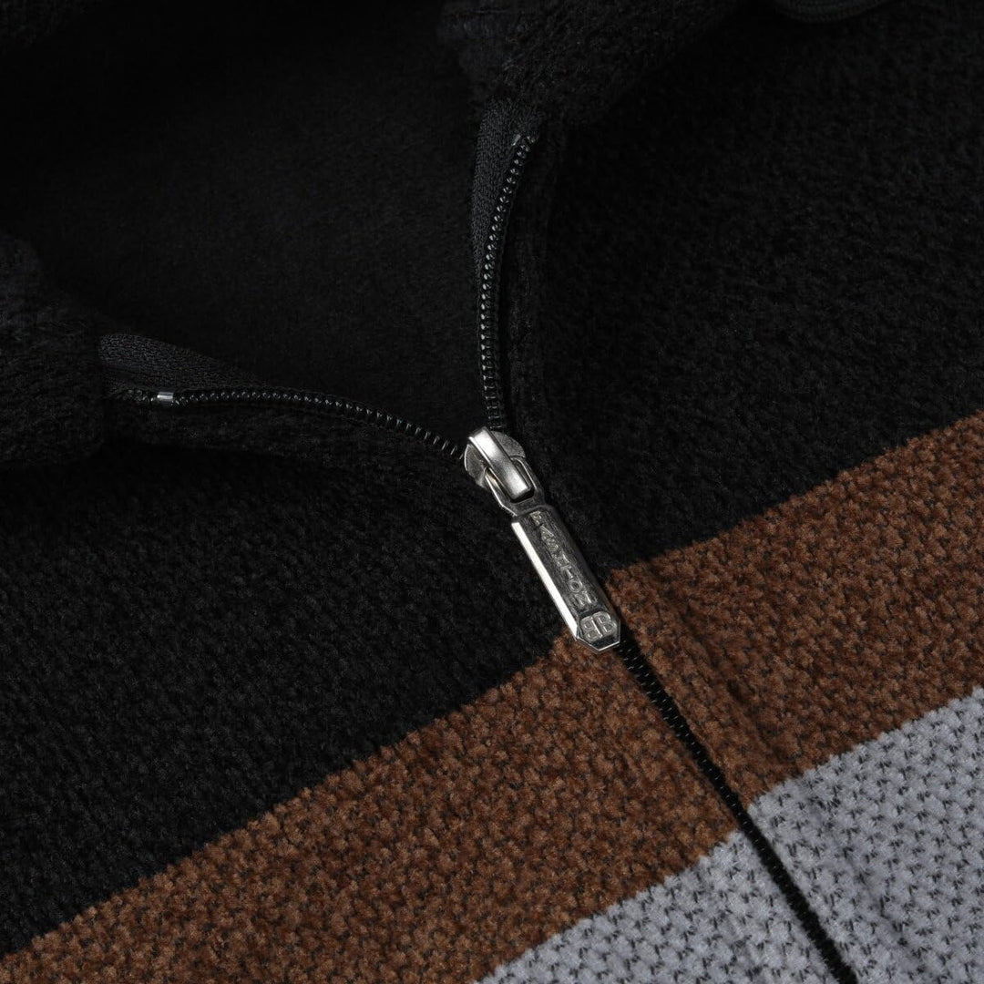 YOUTHUP Herren Strickjacke mit Kapuze Fleece Gefüttert Winter Cardigan Strick Fleecejacke Reissversc