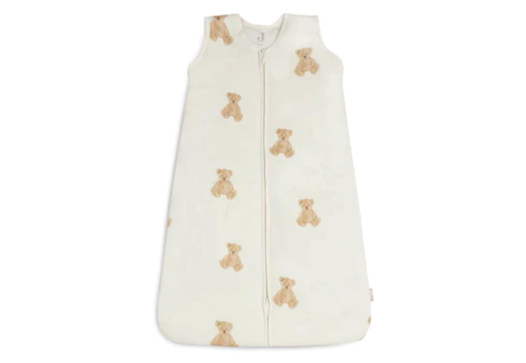 Jollein Schlafsack Baby - Teddy Bear - 110 cm - Baumwolle - 2.0 bis 3.0 Tog - Abnehmbare Ärmel - Bab