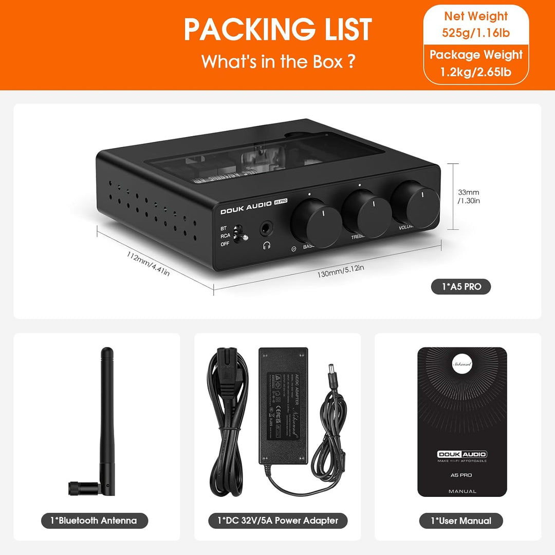TPA3255 Bluetooth Verstärker HiFi Class D Stereo Amplifier Douk A5 PRO