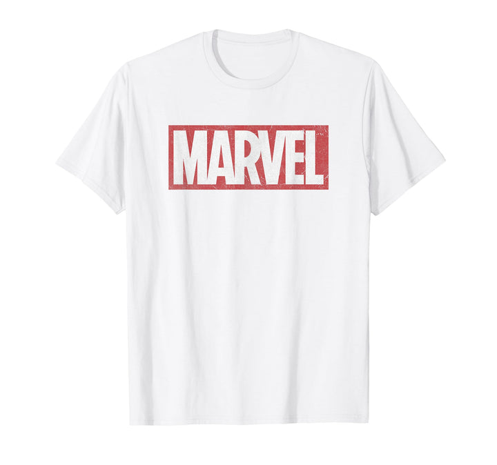 Mens Marvel Classic Distressed Logo Graphic T-Shirt C2 Small Olive