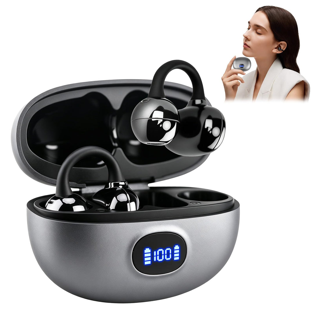 Kabellose Bluetooth Kopfhörer Ohrclip,20H Akkulaufzeit,Bluetooth 5,4 | Wasserdicht,Besonders Leicht,