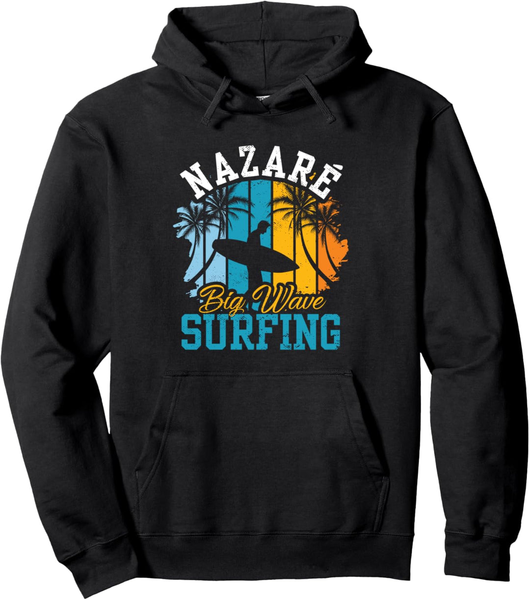 Nazaré Big Wave Surfen Surfing Surfer Wellen Pullover Hoodie