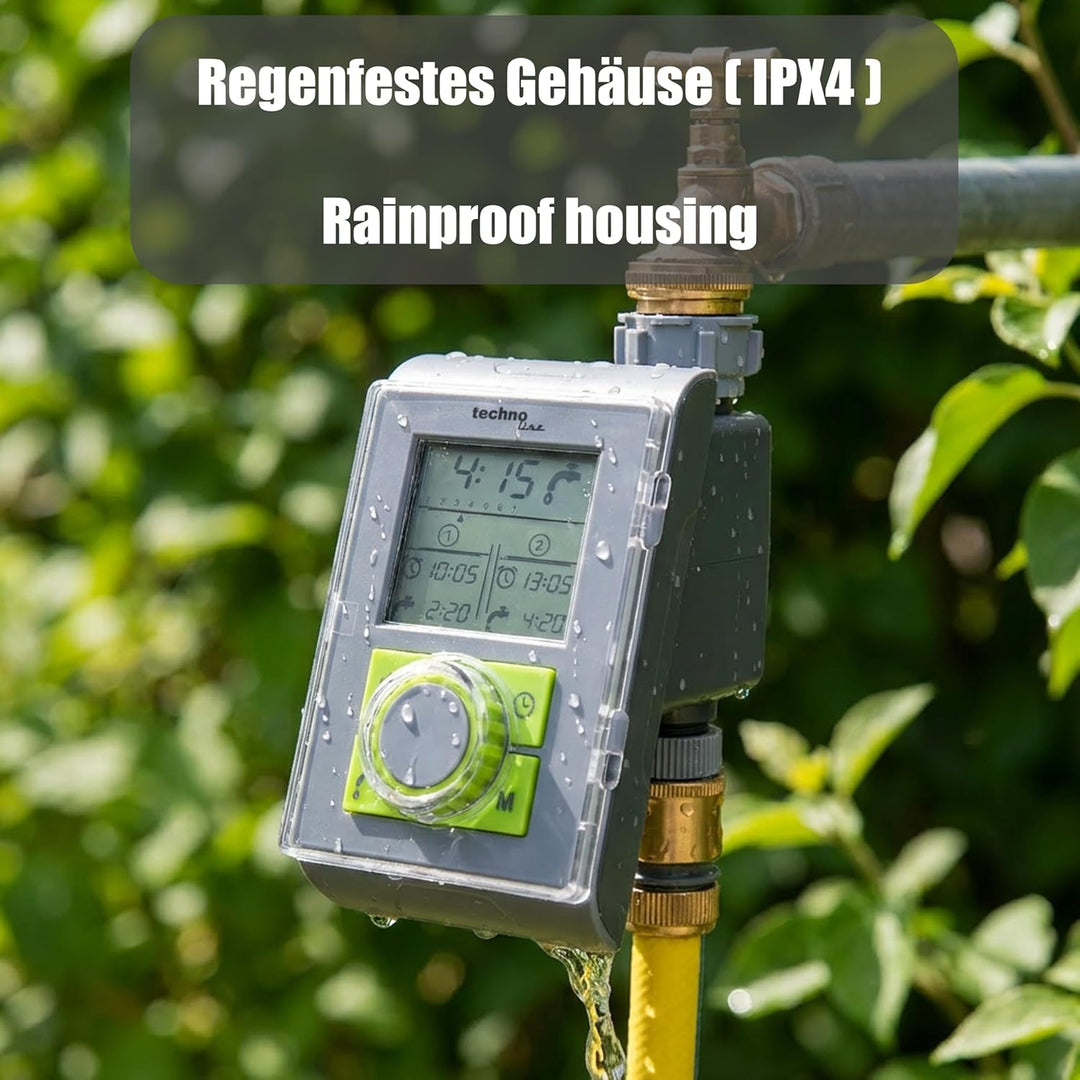 Technoline WZ 1000 Bewässerungscomputer Wasserzeitschaltuhren Bewässerungstimer Grau