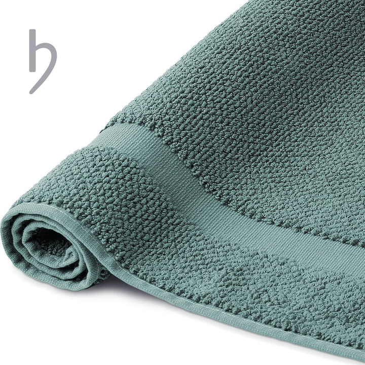 herzbach home Badvorleger 100% Baumwolle | Duschvorleger | 1.000 g/m² | Saugfähig | Waschbar (Ozeang