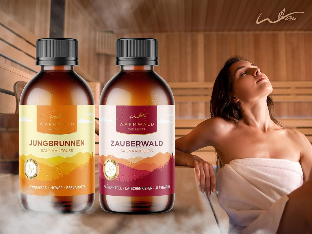 Warmwald - Saunaaufguss - Sauna Aufgussmittel mit natürlichen ätherischen Ölen - Saunaöl - Saunaduft
