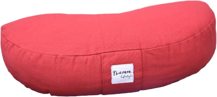 Halbmond Zafu Yoga, Meditationskissen (42 x 20 x 12 cm) Rot, Rot