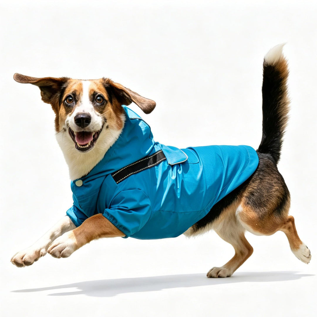 JoyDaog Regenmantel für kleine Hunde mit Kapuze, wasserdichte Outdoor-Regenjacke für Hunde, Welpen-R