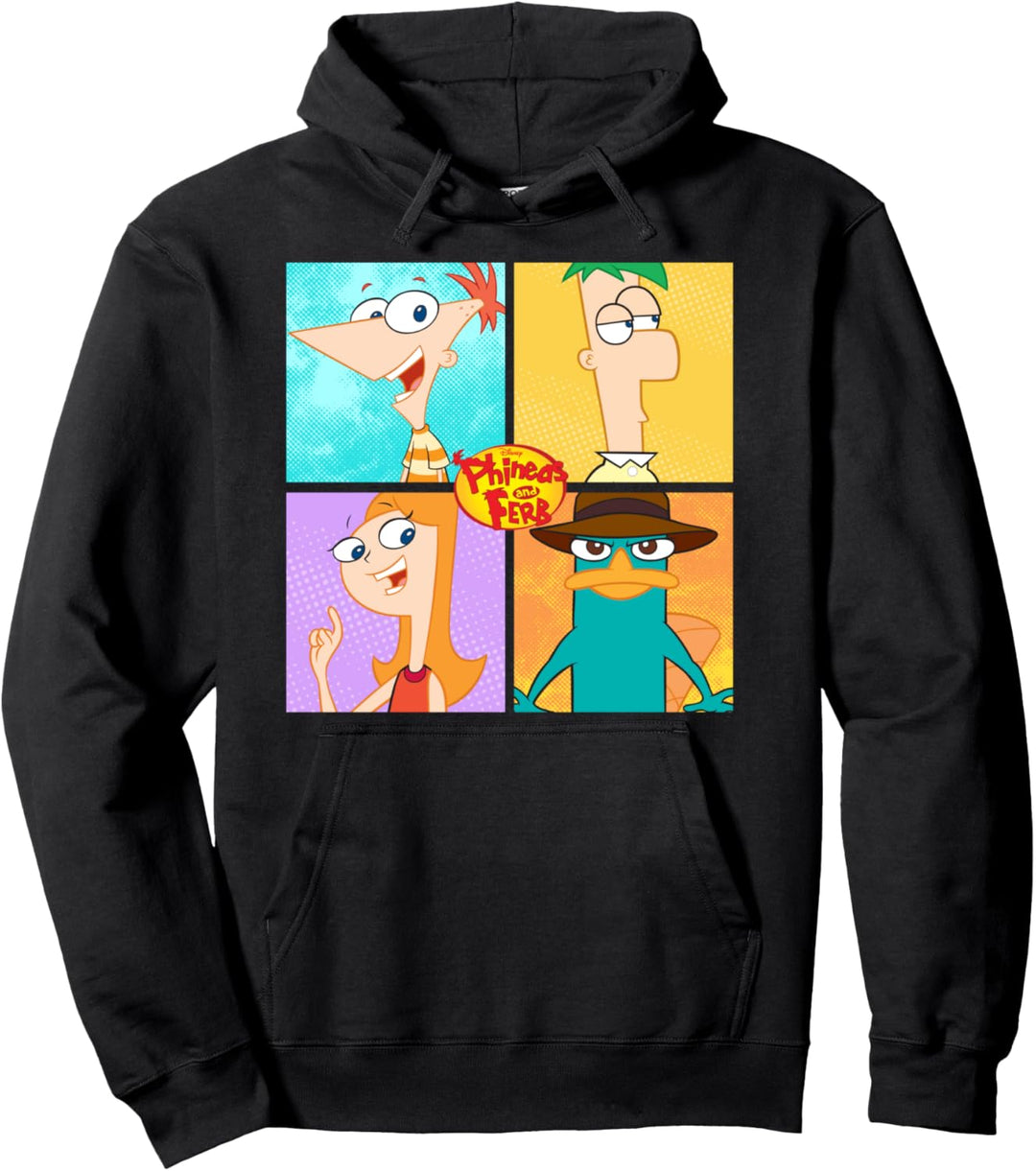 Disney Phineas And Ferb Character Box Up Pullover Hoodie