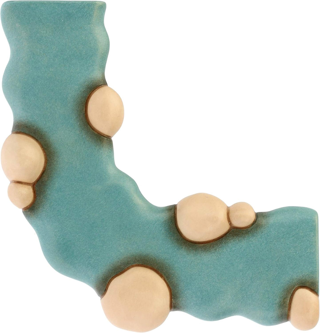 THUN - Set mit 1 Stück Fluss gerade und 1 gekrümmt - Klassische Krippe - Keramik - 13 x 5,6 x 2 cm H