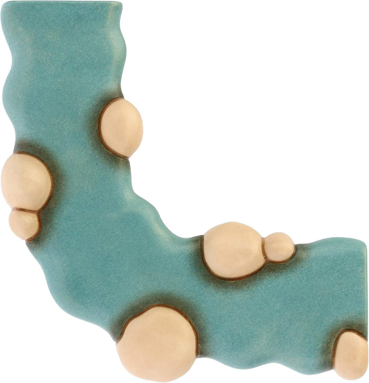 THUN - Set mit 1 Stück Fluss gerade und 1 gekrümmt - Klassische Krippe - Keramik - 13 x 5,6 x 2 cm H