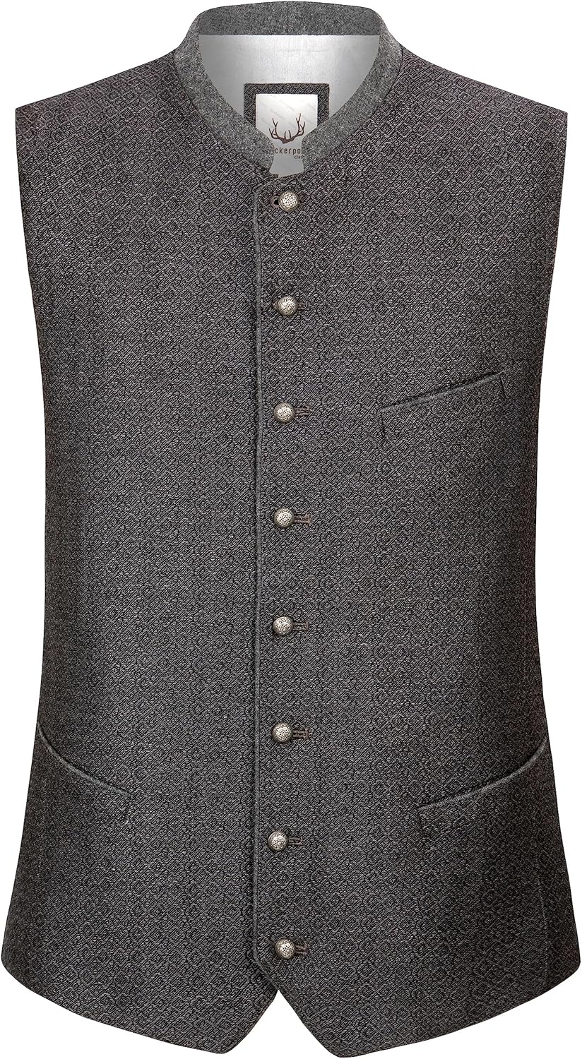 Stockerpoint Herren Weste Pino Trachtenweste 50 Grau, 50 Grau