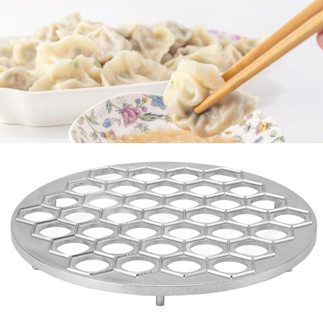 Pelmeni Form, 37 Löcher Russian Dumpling Maker aus Aluminiumlegierung, Silber, Ravioli Maker für DIY