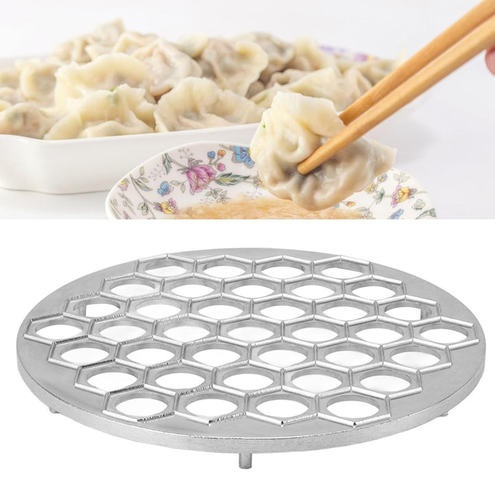 Pelmeni Form, 37 Löcher Russian Dumpling Maker aus Aluminiumlegierung, Silber, Ravioli Maker für DIY