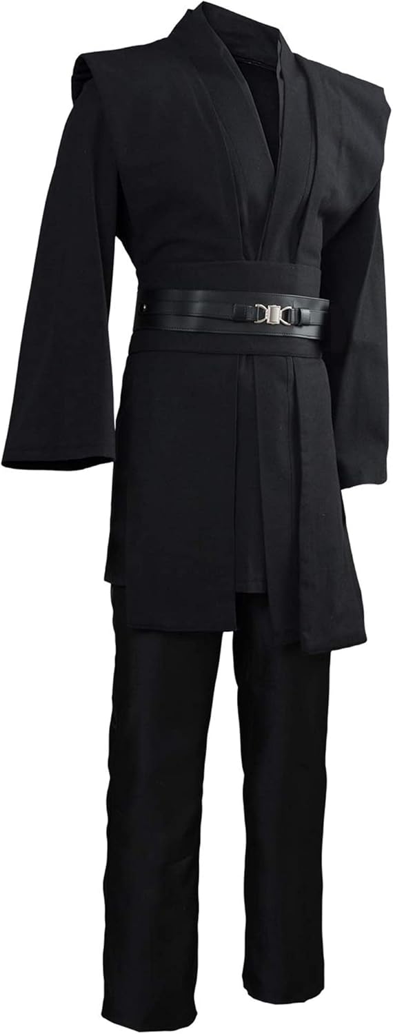 Bichingda Herren-Tunika, Ritterkostüm, Kapuzenrobe, Uniform, Cosplay, Komplettes Halloweenkostüm-Set