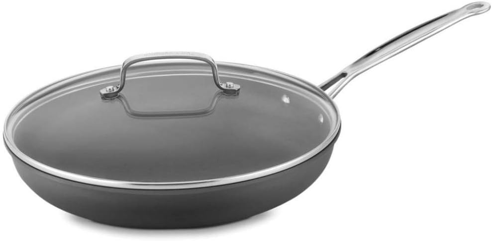 Cuisinart 622–30G Antihaftbeschichtung, harteloxiert, 30,5 cm, Pfanne mit Glasabdeckung Pfanne mit A