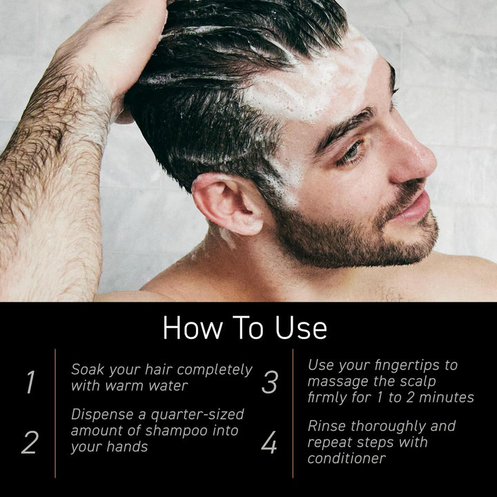 Brickell Men’s Daily Revitalizing Hair Care Routine - Shampoo mit Minze und Teebaumöl und Stärkender