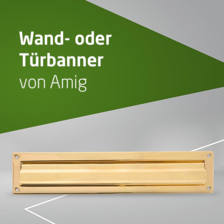 Amig - Briefschlitz für Briefkasten | Für Innen- und Aussenwände oder -Türen | Briefeinwurf aus Edel