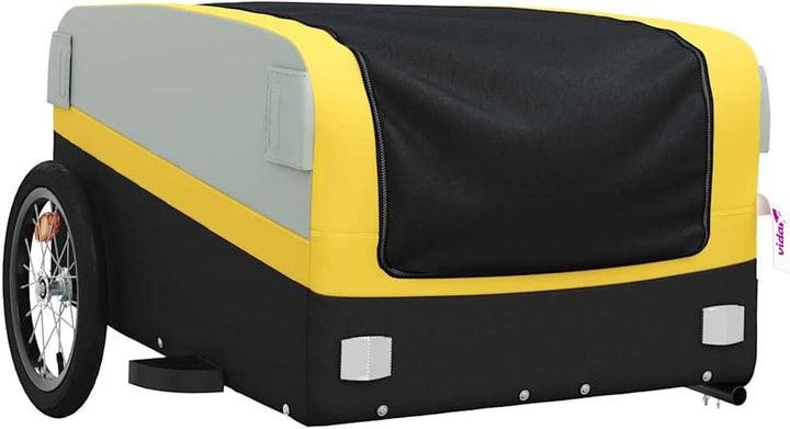 Fahrradanhänger 45kg Schwarz Orange | Robustes Eisen, hohe Tragkraft Gelb, Gelb