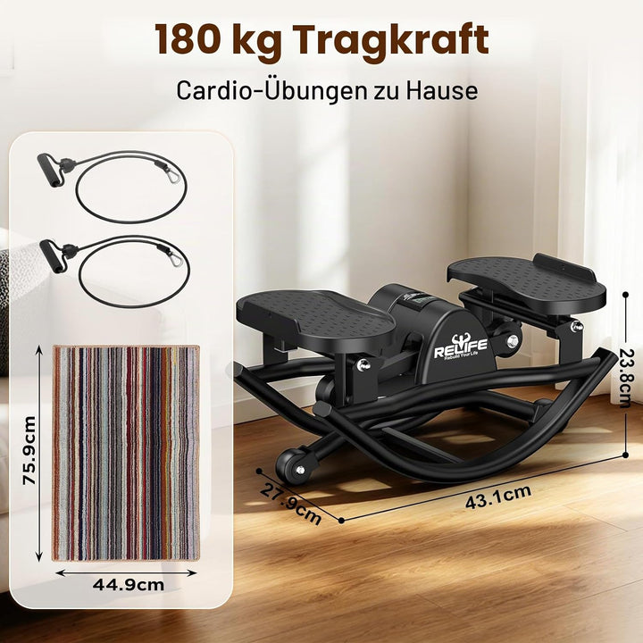 RELIFE REBUILD YOUR LIFE Rock Stepper für Zuhause Seitliches Schaukeln 3D Bewegung Low-Impact Rockin