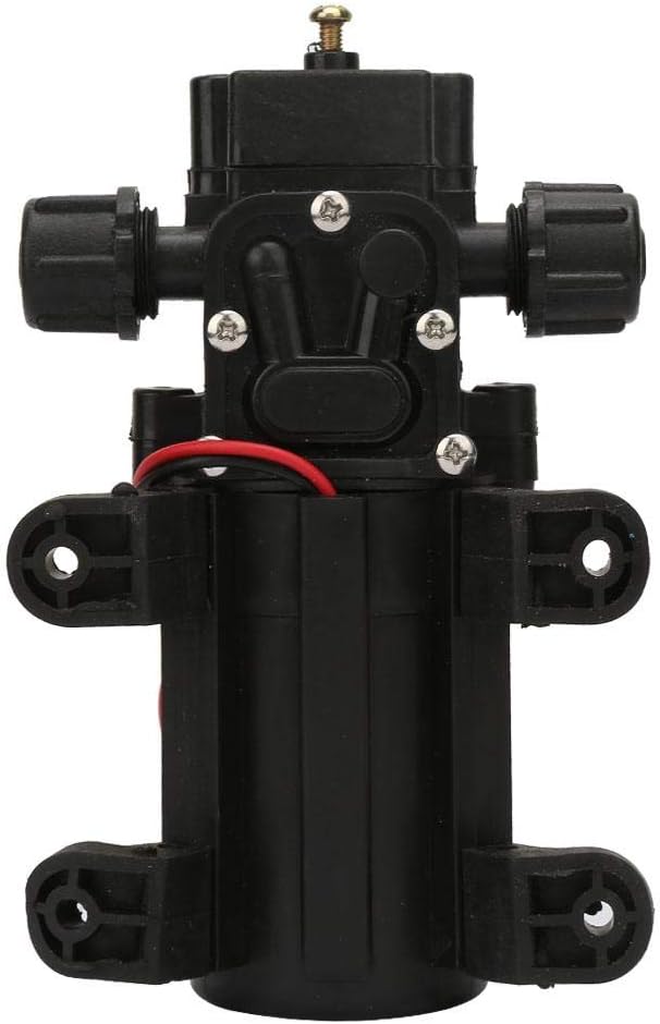 Vikye Wasserpumpe, DC 12V 70W, 6L/Min, Schwarz, Membranpumpe, Hochdruck, Reinwasserpumpe