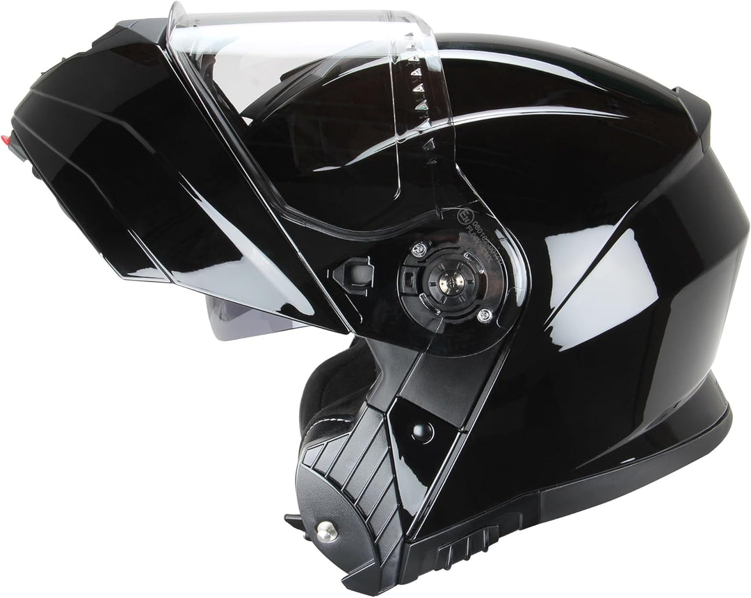 Klapphelm, Integralhelm mit Sonnenvisier von CMX Spacer schwarz glänzen in den Grössen M