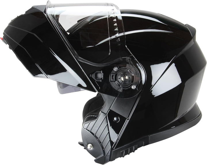 Klapphelm, Integralhelm mit Sonnenvisier von CMX Spacer schwarz glänzen in den Grössen M