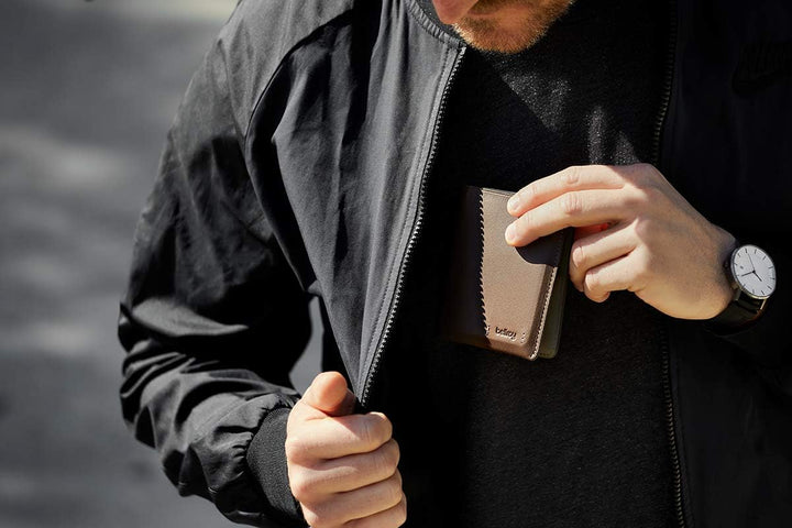 Bellroy Note Sleeve – Premium Edition - Black (Schlanke Leder Brieftasche) Schwarz, Schwarz
