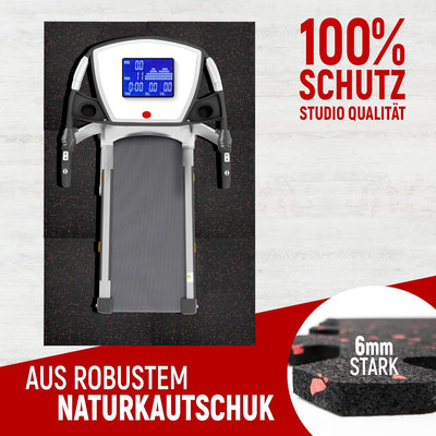 NEOLYMP Puzzlematte – robuste Naturkautschuk Bodenschutzmatte für Fitness 1 x 8 Stück 1x 8 Stück (8