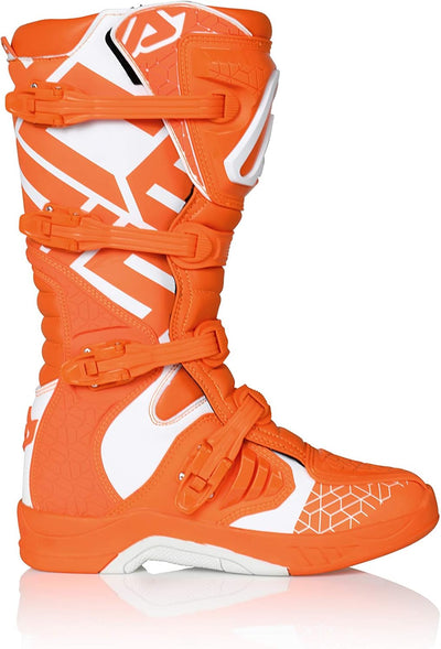 Acerbis Herren X-Team Stiefel 43 Orange, Weiss, 43 Orange, Weiss