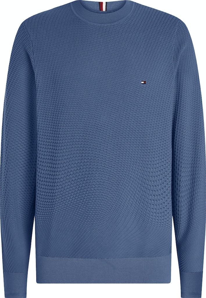 Tommy Hilfiger Herren Pullover S Blau (Faded Indigo), S Blau (Faded Indigo)