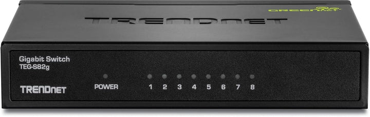TRENDnet TEG-S82G 8-Port Gigabit GREENnet Switch, Ethernet Splitter, 10/100/1000 Mbps, Lüfterlos, 16