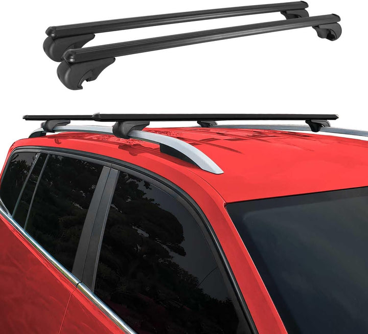 OMAC Aluminium Dachträger Querträger für Dacia Logan MCV I 2006-2013 – TÜV/DIN 75302:2019 – Abschlie