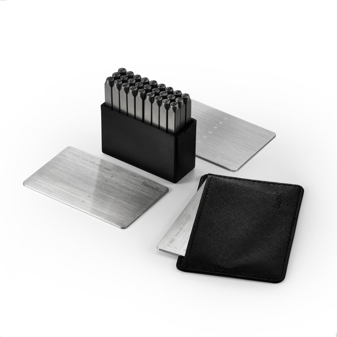 SecuX – XSEED Plus - Sichere Bitcoin Wallet Crypto Seed Storage Steel Plates (Steel Punch Set enthal