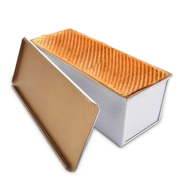 MUXHEL 1000g Brotbackformen mit Deckel, Aluminium Toastbrot Backform, Antihaft Brotbackform Kastenfo
