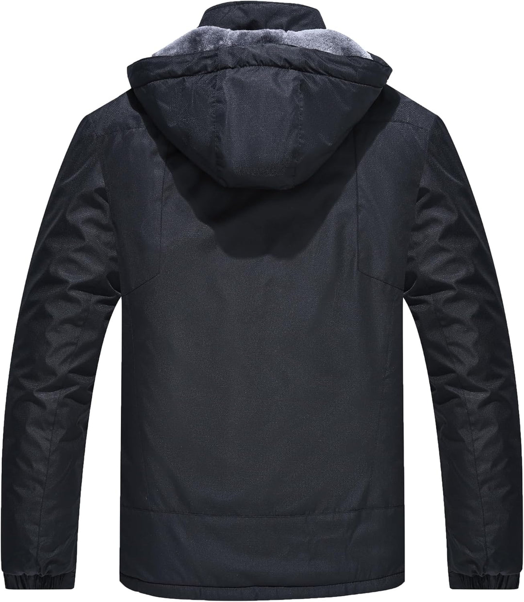 Zzkouine Herren Winter Wasserdichte Fleecejacke Warm Gefüttert Winterjacke Mit Kapuze Wasserabweisen