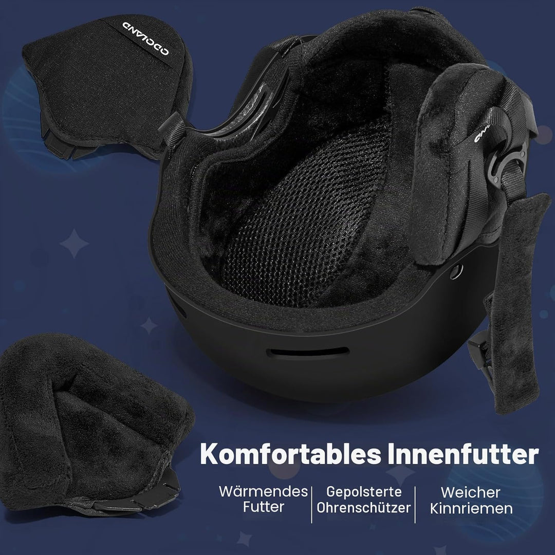 Odoland Kinder Skihelm und Skibrille Set, Snowboardhelm für Jungen und Mädchen, Verstellbar Schneehe