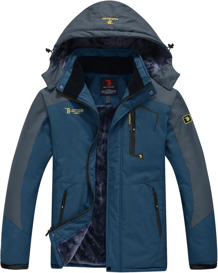YSENTO Herren Skijacke Winterjacke Softshelljack Wasserdicht Warm Gefüttert Outdoor Funktionsjacke m