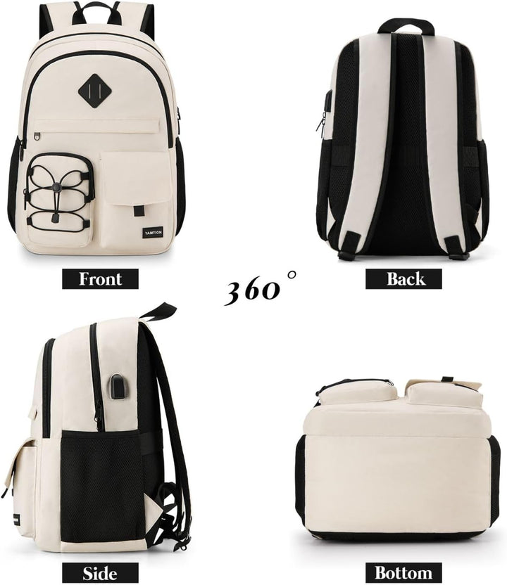 YAMTION Rucksack Laptop Damen,Schulrucksack Frauen für Schule Uni,Schultasche Mädchen Teenager Schul