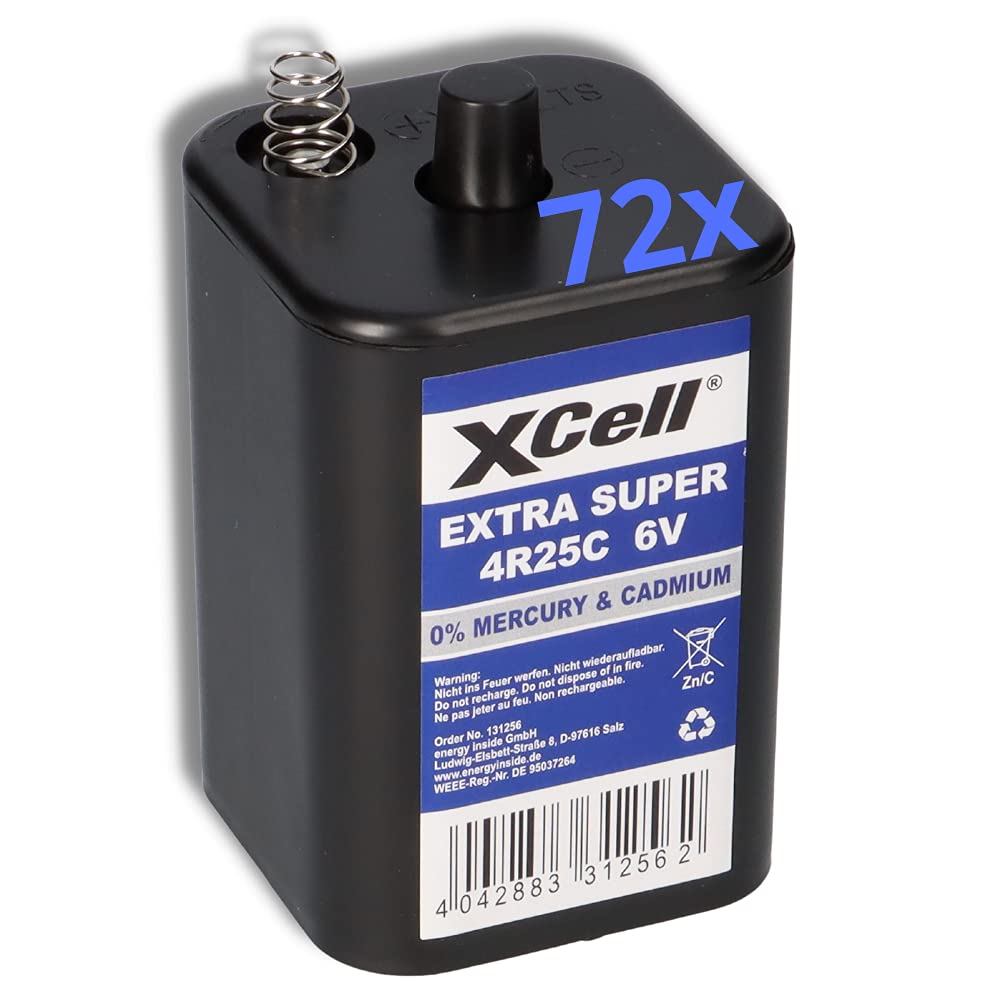 72x 6V 4R25 Batterie 9500mAh Blockbatterie Baustellenleuchte Blinklampen Handlampen Laternenbatterie