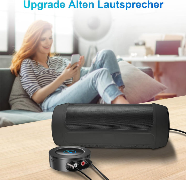 Bluetooth 5.2 Empfänger für Stereoanlage, AUX Bluetooth Adapter Klinke 3.5, Lossless-Level HiFi Rece