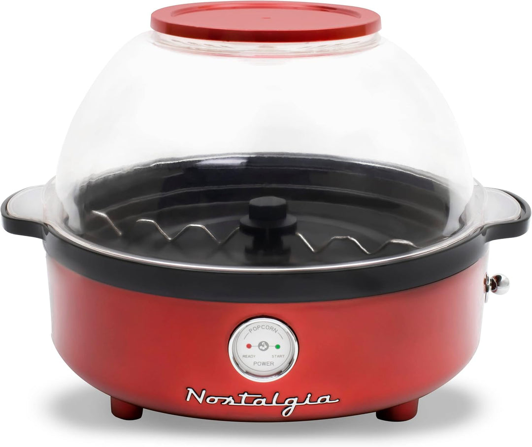 Nostalgia Retro-Rühr-Popcornmaschine 5.5L - Rot, Rot