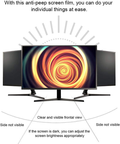 Luqeeg Computer-Sichtschutz 8 Zoll, Abnehmbarer 16: 9-Seitenverhältnis-Sichtschutzfilter für -Deskto