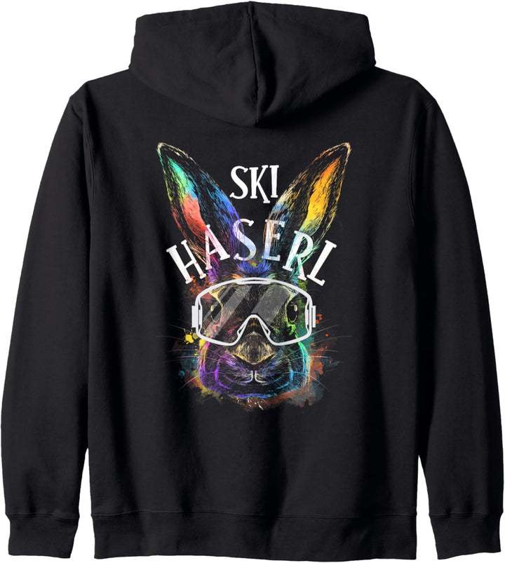 Apres Ski Party Outfit Ski Haserl Wintersport retro Kapuzenjacke