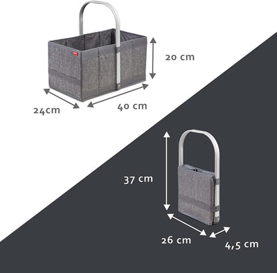 achilles Handle-Box cool, Einkaufskorb mit Kühleinsatz, Faltkorb mit Aluminium Griff, Kühlkorb, 40 c