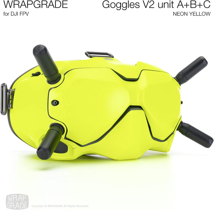 WRAPGRADE Skin Kompatibel mit DJI FPV | Goggles V2 (NEON Yellow)
