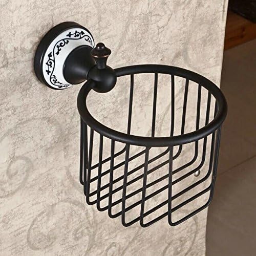 Hiendure® Wandmontage Antik Messing Papierhalter Korb Toilettenpapierhalter WC-Papierrollenhalter