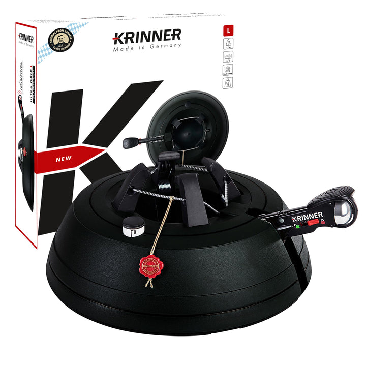 Krinner Christbaumständer Black Edition Ultra Grip L Baumhöhe bis 2,7 m Weihnachtsbaumständer Tannen