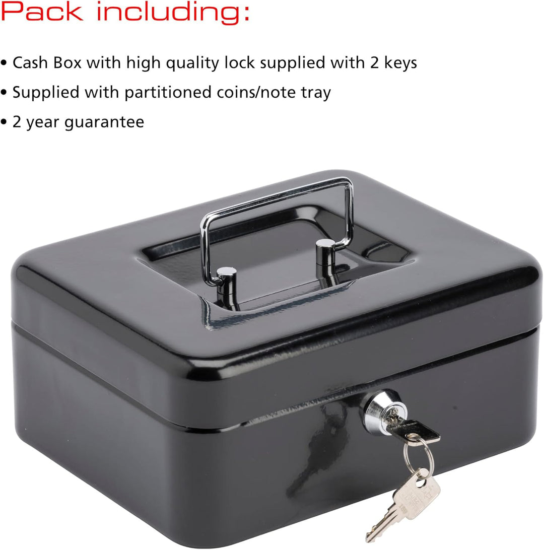 Burg-Wächter CB02BK 20,3 cm Geldkassette, Schwarz, 20 cm, Schwarz